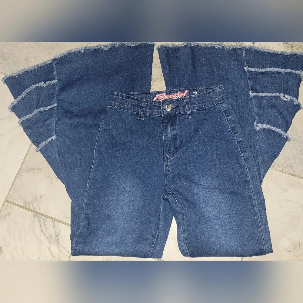 Cowgirl Hardware Girls Bell Bottom Jeans Sz 7 - Picture 4 of 7